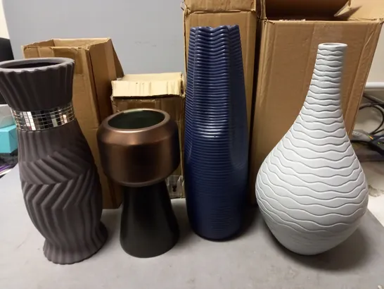 LOT OF 4 ASSORTED BRAND NEW VASES