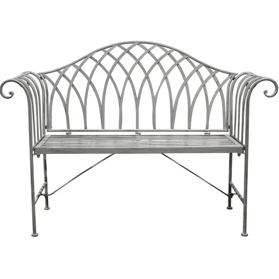 BOXED FAYETTEVILLE PARK BENCH IN GREY (1 BOX)