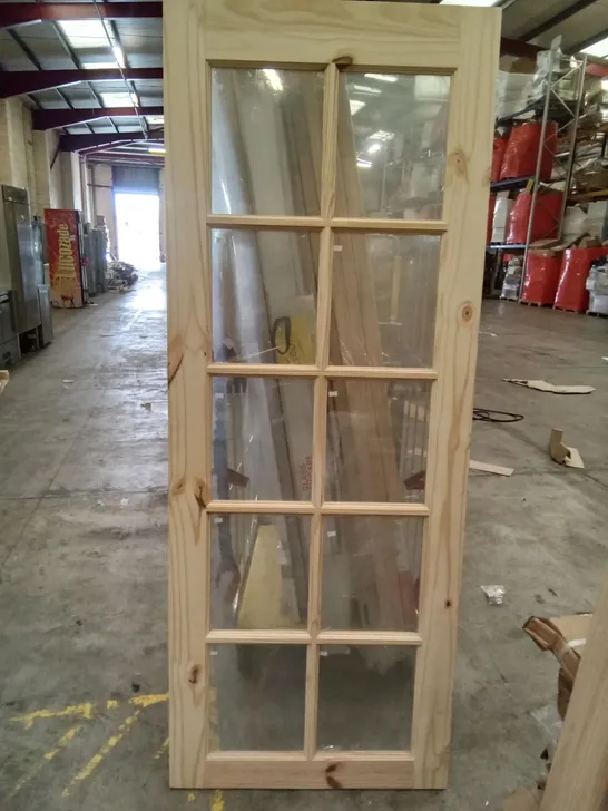 1998 X 760MM KNOTTY PINE 10 GLASS PANNEL INTERNAL DOOR 