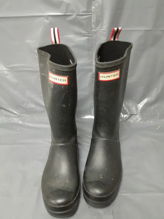 HUNTER ORIGINAL PLAY TALL WELLINGTON BOOTS - BLACK - 5.5 RRP £105