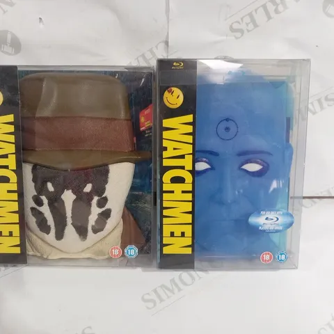 2 ASSORTED WATCHMEN LIMITED EDITION CASES INCLUDING DR. MAHATTAN BLU-RAY AND RORSCHACH DVD