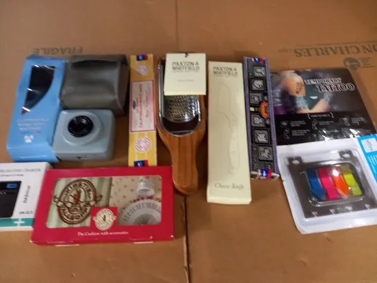 LOT OF ASSORTED HOUSEHOLD ITEMS TO INCLUDE PAXTON & WHITFIELD COOKWARE AND INCENSE STICKS