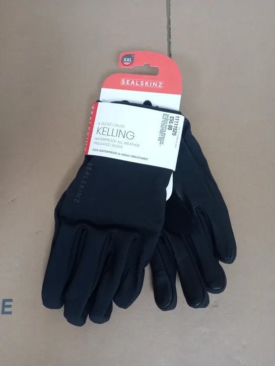 SEALSKINZ KELLING WATERPROOF INSULATEDGLOVES IN BLACK SIZE XXL