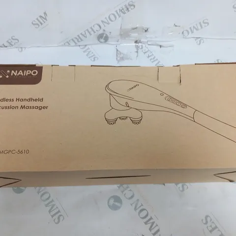 BOXED NAIPO CORDLESS HANHELD PERCUSSION MASSAGER MGPC-5610