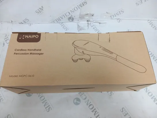 BOXED NAIPO CORDLESS HANHELD PERCUSSION MASSAGER MGPC-5610