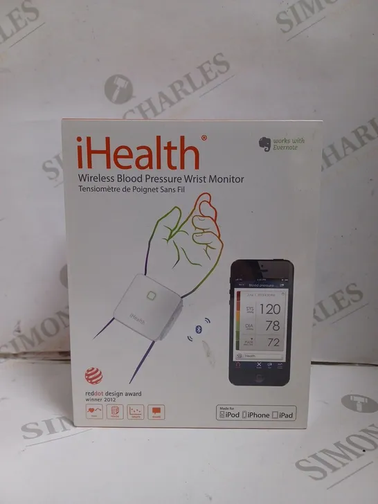 BOXED SEALED IHEALTH WIRELESS BLOOD PRESSURE WRIST MONITOR 