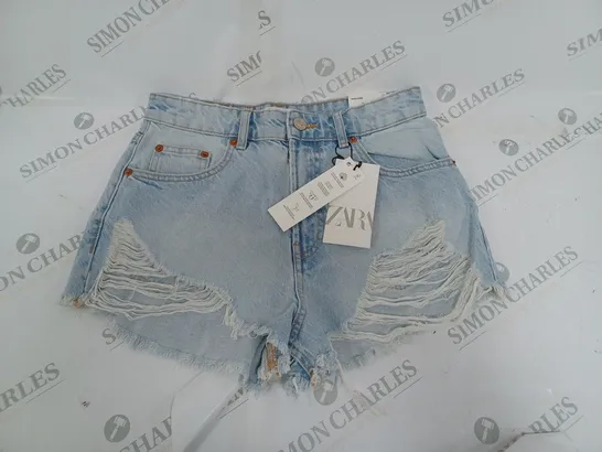 ZARA HIGH RISE DENIMS SHORTS - 36