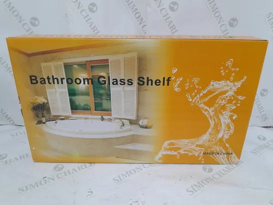 BOXED BATHROOM GLASS SHELF