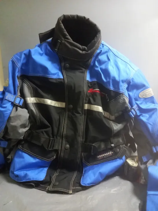 SPADA MOTORCYCLE JACKET IN BLUE/BLACK SIZE M