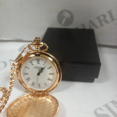 MENS EDISON POCKET WATCH WITH CHAIN