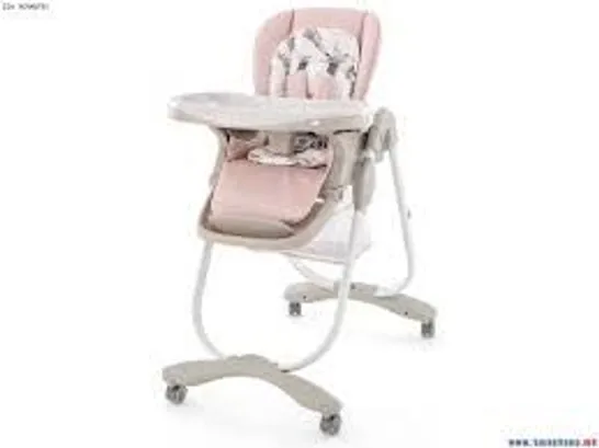 BOXED COSTWAY PINK MULTIFUNCTIONAL FOLDING BABY HIGHCHAIR