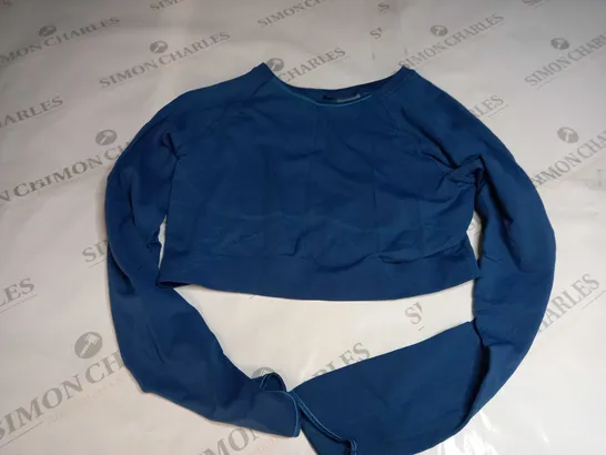 GYMRSHARK TIGHT WORKOUT CROPTOP IN BLUE - MEDIUM