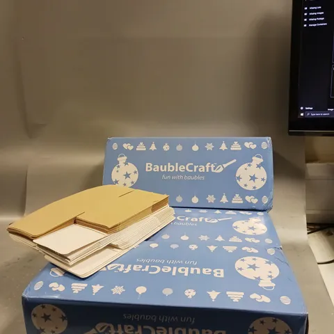 THREE BAUBLE CRAFT BOXES