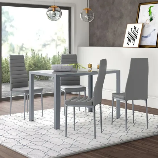 BOXED SCHIAVO 4-PERSON DINING SET (2 BOXES)