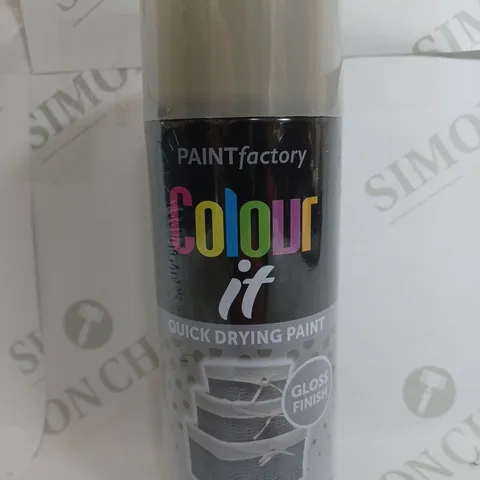 BOX OF 12 PAINT FACTORY COLOUR IT QUICK DRYING PAINT LIGHT GREY