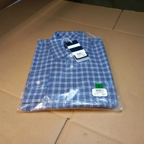 PACKAGED CREW CLOTHING COMPANY INDIGOW LINEN SHIRT - LARGE