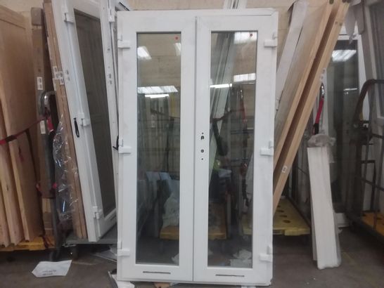 UVPC WHITE DOUBLE DOORS WITH DOUBLE GLAZING 2080X1190mm