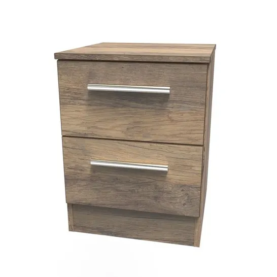 BOXED FULLY ASSEMBLED RATZLAFF MANUFACTURED WOOD BEDSIDE TABLE (1 BOX)