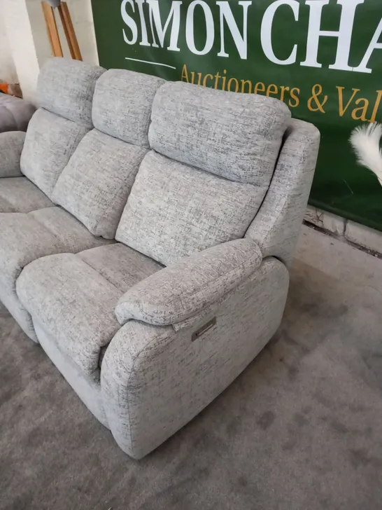 DESIGNER G PLAN KINGSBURY ULTIMA SLATE ELECTRIC RECLINING THREE SEATER SOFA