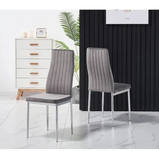 BOXED GABRIELLE UPHOLSTERED DINING CHAIR IN GREY