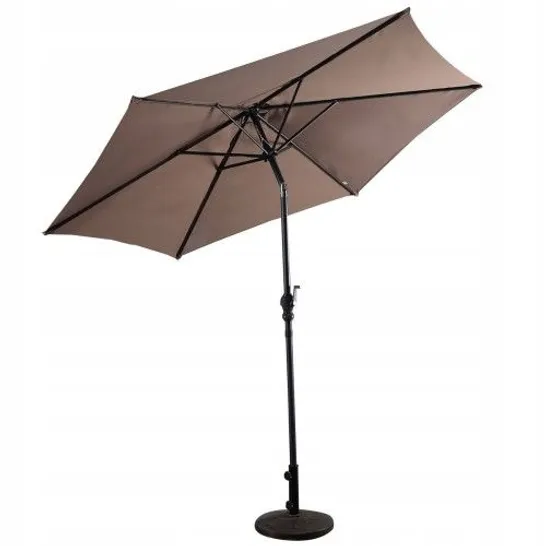 BOXED COSTWAY 300cm PATIO UMBRELLA WITH PUSH BUTTON TILT CRANK HANDLE AND 8 STURDY RIBS