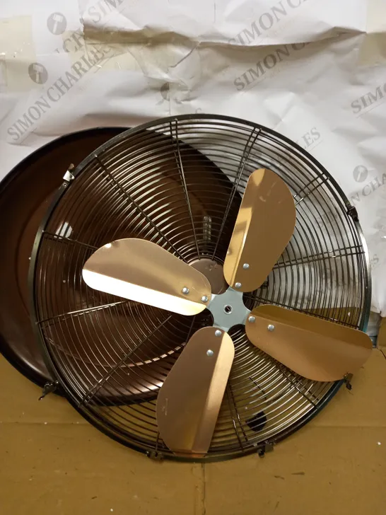 TOWER COPPER METAL PEDESTAL FAN 