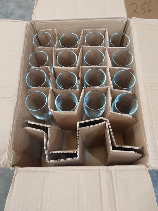 BOX OF APPROX 40 SAXON STEMWARE GLASSES