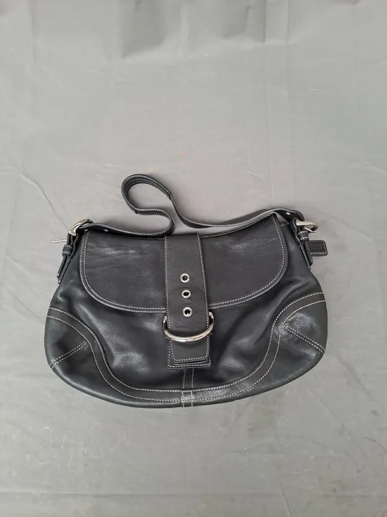 COACH HANDBAG IN BLACK LEATHER