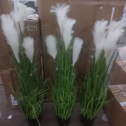 THREE BOXED LED PAMPASS GRASS ARTIFICIAL PLANTS