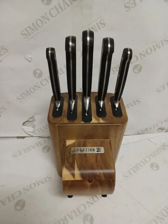 SABATIER EDGEKEEPER SET SELF-SHARPENING KNIFE BLOCK