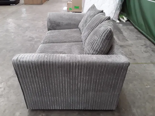 QUALITY DESIGNER 2 SEATER SOFA - GREY JUMBO CORD FABRIC