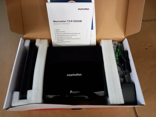 BOXED MANHATTAN T3-R 500GB FREEVIEW PLAY RECORDER