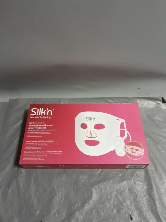 BOXED SILK'N LED FACE MASK 100 SKIN REJUVENATION AND ACNE TREATMENT