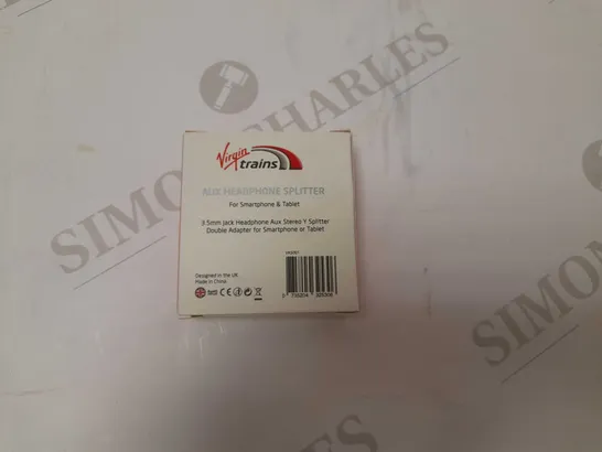 BOX OF APROX 10 VIRGIN TRAINS AUX HEADPHONE SPLITTERS 3.5MM