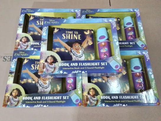 LOT OF 5 BRAND NEW DISNEY ENCANTO BOOK AND FLASHLIGHT SETS