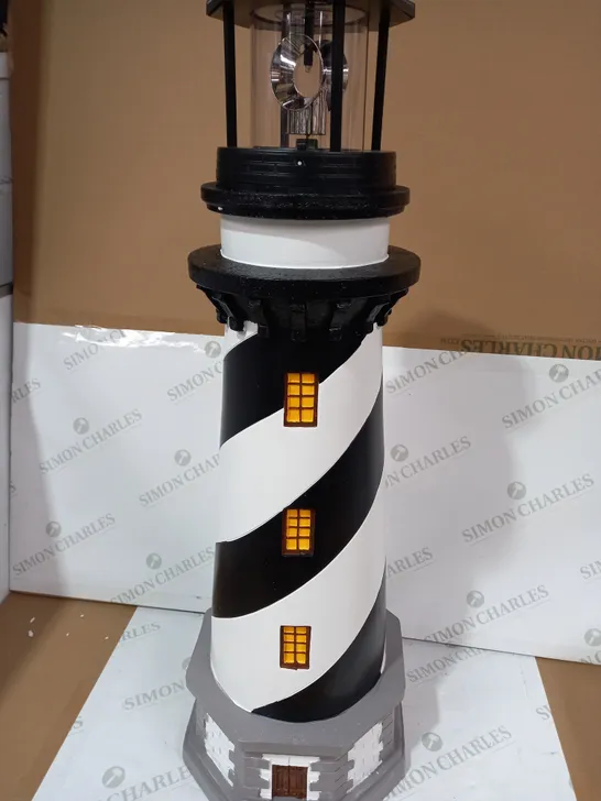 GARDEN REFLECTIONS XL SOLAR ROTATING 80CM LIGHTHOUSE