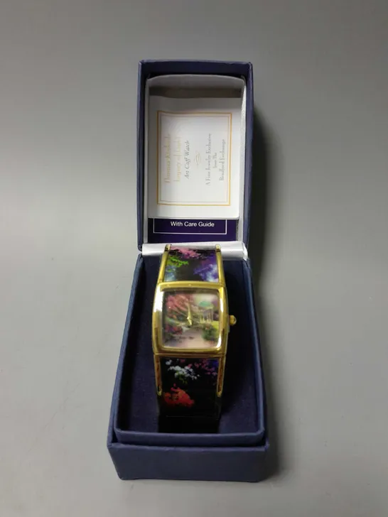 THOMAS KIMKADE LEGACY OF LIGHT ART CUFF WATCH 