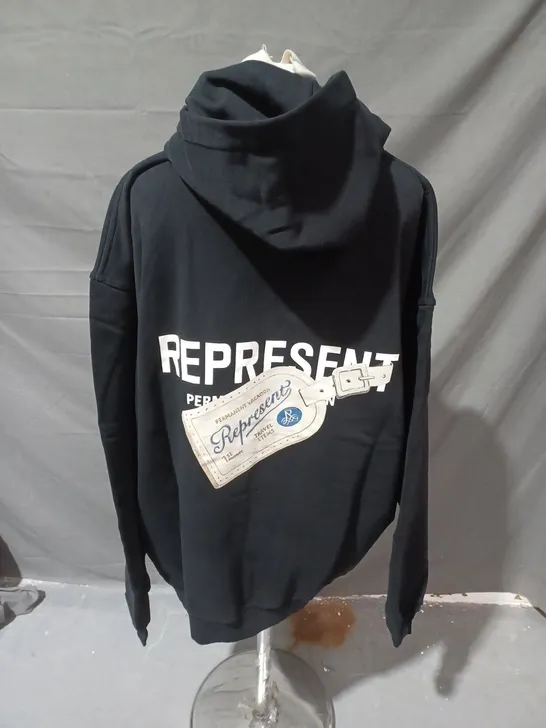 REPRESENT LUGGAGE TAG HOODIE - LARGE