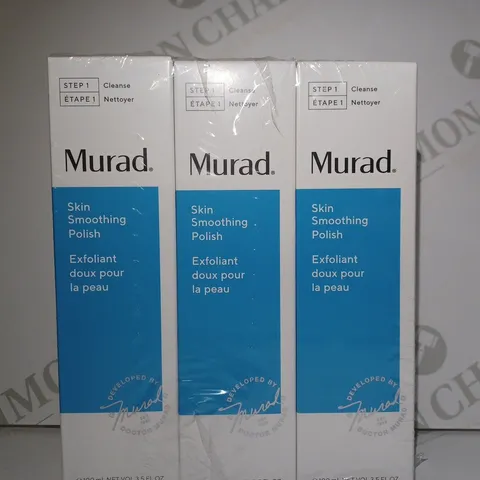 LOT OF 3 X 100ML MURAD SKIN SMOOTHING POLISH