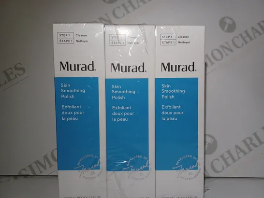 LOT OF 3 X 100ML MURAD SKIN SMOOTHING POLISH