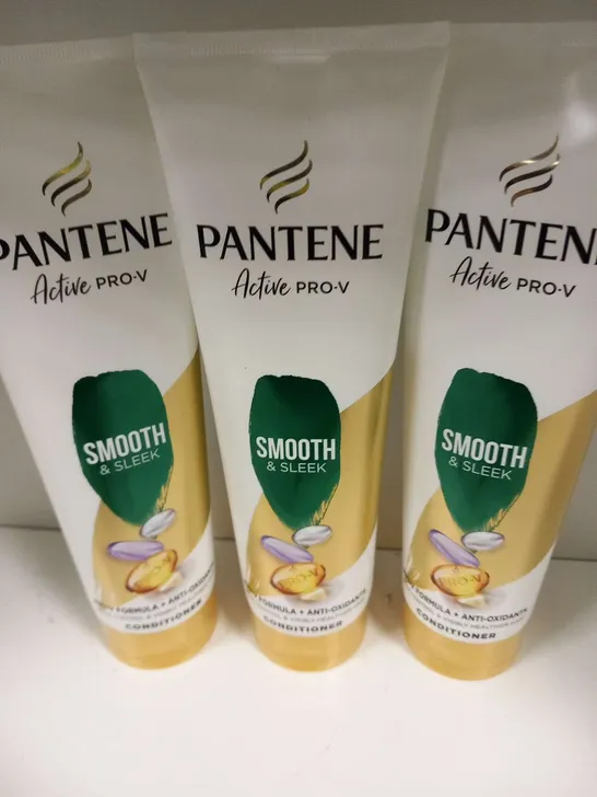 APPROXIMATELY SIX PANTENE ACTIVE PRO-V SMOOTH AND SLEEK PRO-V FORMULA AND ANTI OXIDANTS CONDITIONER 275ML