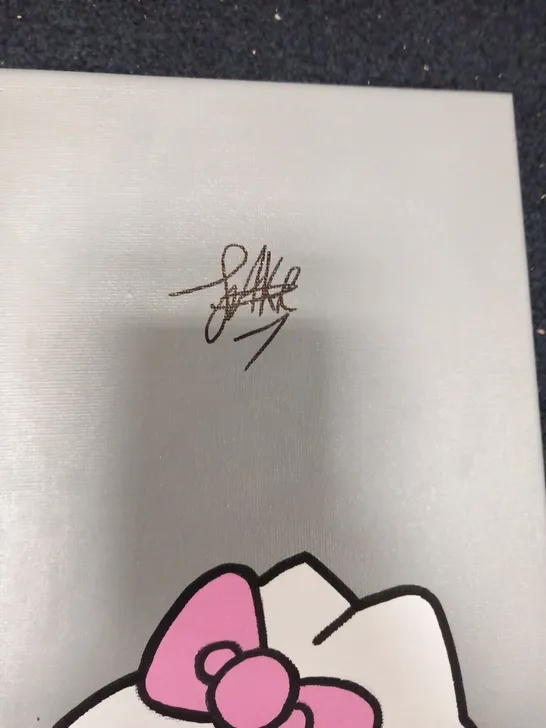 JAKE DOES ART HELLO KITTY X SPIDERMAN SIGNED CANVAS