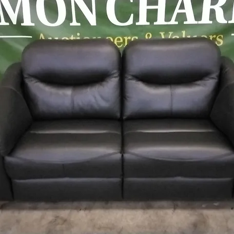 QUALITY BRITISH DESIGNED & MANUFACTURED G PLAN JACKSON 3 SEATER SOFA CAPRI BLACK LEATHER