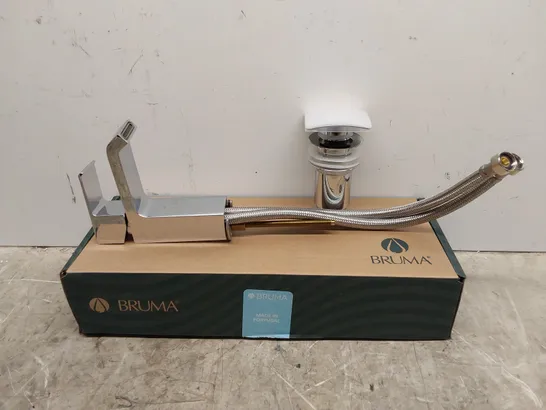 BOXED BRUMA LINEA BASIN MIXER AND PUSH-OPEN WASTE - CHROME