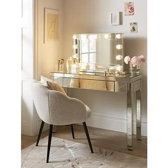 BOXED RIALTO DRESSING TABLE WITH HOLLYWOOD MIRROR (1/2 boxs)