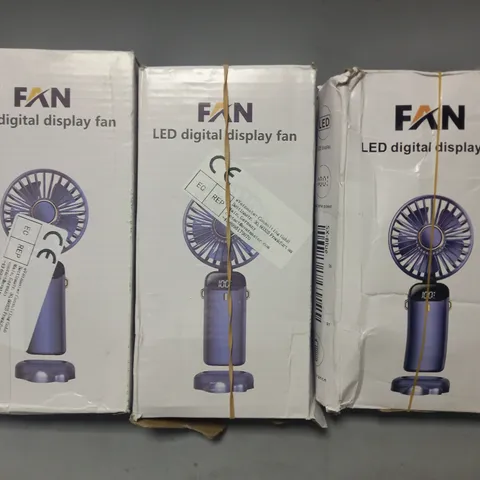 APPROXIMATELY 10 ASSORTED LED DIGITAL DISPLAY FANS