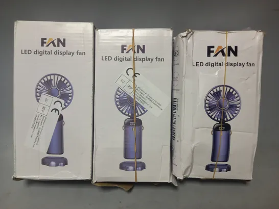 APPROXIMATELY 10 ASSORTED LED DIGITAL DISPLAY FANS