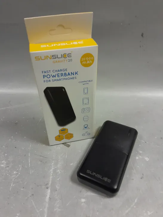 BOXED SUNSLICE GRAVITY 2.0 FAST CHARGE 20,000MAH POWERBANK 