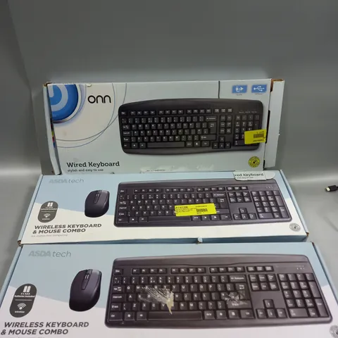3 X BOXED ASSORTED KEYBOARD & MOUSE SETS 