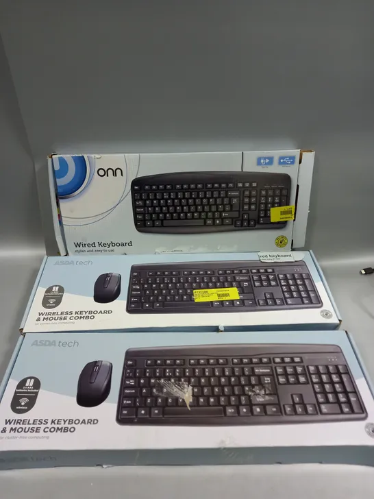 3 X BOXED ASSORTED KEYBOARD & MOUSE SETS 